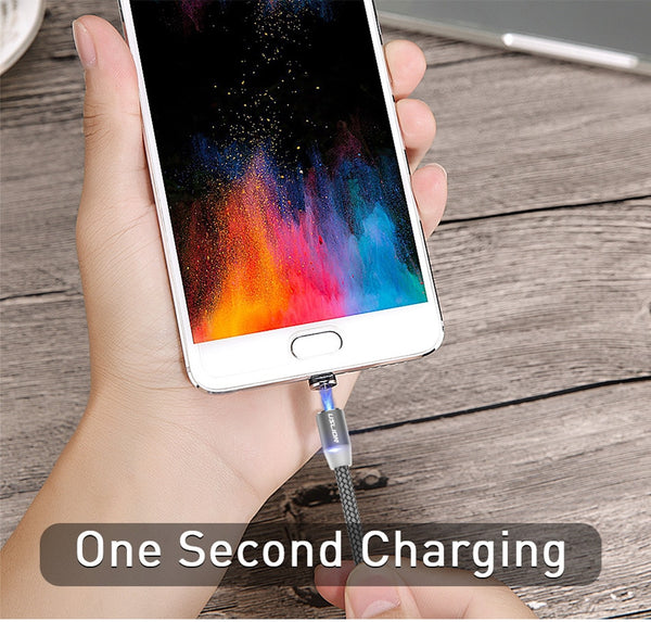 Magnetic Micro USB Cable With Lightning Fast Charging And Magnet For Mobile Phones